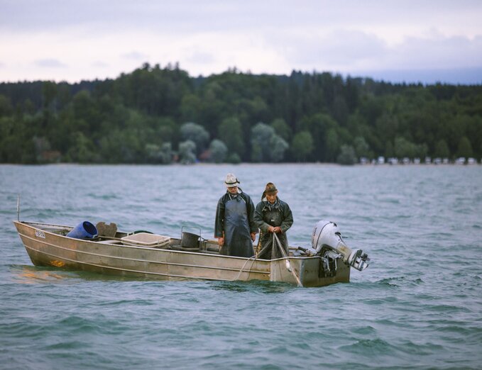 Sommer im Hotel direkt am Chiemsee in Bayern, Deutschland