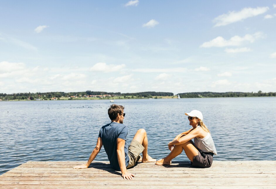 Sommer im Hotel direkt am Chiemsee in Bayern, Deutschland