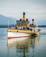 Sommer im Hotel direkt am Chiemsee in Bayern, Deutschland